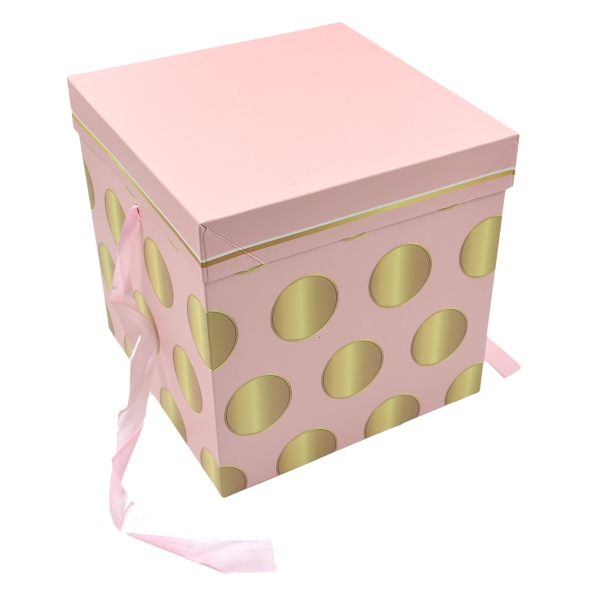 Cutie pliabila subtire patrata model buline roz AFO