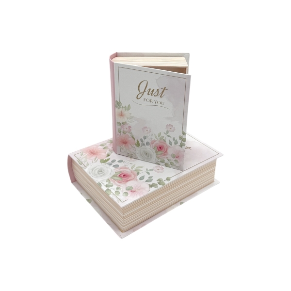 Cutii Set 2 Carte Mica Just For You Floral Roz Pal